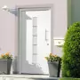 Porta d'Ingresso in Alluminio e PVC Bianco 110x210 cm