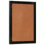 Specchio da Bagno Nero 50x70x2,5cm Legno Massello Mango e Vetro