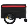 Rimorchio da Bici Nero e Rosso 45 kg in Ferro