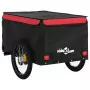 Rimorchio da Bici Nero e Rosso 45 kg in Ferro