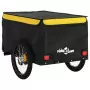 Rimorchio da Bici Nero e Giallo 45 kg in Ferro