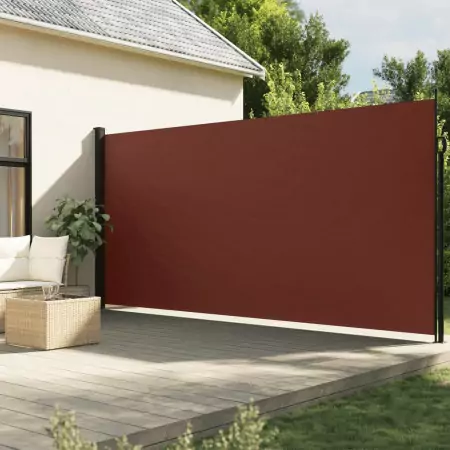 Tenda da Sole Laterale Retrattile Marrone 220x600 cm