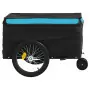 Rimorchio da Bici Nero e Blu 30 kg in Ferro