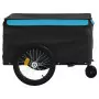 Rimorchio da Bici Nero e Blu 45 kg in Ferro