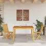 Tavolo da Pranzo da Giardino 110x110x75cm Legno Massello Acacia