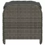 Sgabello Giardino con Cuscino Grigio 58x46x46 cm in Polyrattan