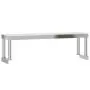 Tavolo Lavoro Cucina con Ripiano 110x55x120 cm Acciaio Inox