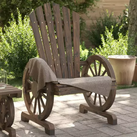 Sedie da Giardino Adirondack 4 pz in Legno Massello di Abete