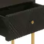 Tavolo Consolle Nero 90x30x76cm Legno Massello di Mango e Ferro