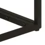 Tavolo Consolle Nero 90x30x76cm Legno Massello di Mango e Ferro