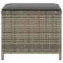 Sgabelli Giardino con Cuscini 4pz Grigi 41x41x36cm Polyrattan