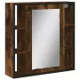 Mobile Bagno Specchio Rovere Fumo 60x16x60 cm Legno Multistrato