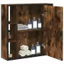 Mobile Bagno Specchio Rovere Fumo 60x16x60 cm Legno Multistrato