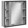 Mobile Specchio da Bagno Grigio Sonoma 60x16x60 cm Multistrato