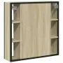 Mobile Bagno con Specchio Rovere Sonoma 60x16x60 cm Multistrato