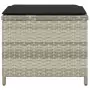 Sgabelli Giardino Cuscini 4pz Grigio Chiaro 41x41x36 Polyrattan