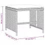 Sgabelli Giardino Cuscini 4pz Grigio Chiaro 41x41x36 Polyrattan