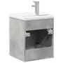 Mobile da Bagno con Lavabo Integrato Grigio Cemento