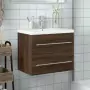 Mobile da Bagno con Lavabo Integrato Rovere Marrone