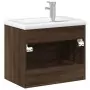 Mobile da Bagno con Lavabo Integrato Rovere Marrone