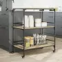 Carrello da Cucina Rovere Sonoma 100,5x50x105 cm