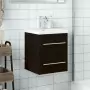 Mobile da Bagno con Lavabo Integrato Nero