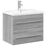 Mobile da Bagno con Lavabo Integrato Grigio Sonoma