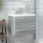 Mobile da Bagno con Lavabo Integrato Grigio Sonoma