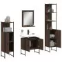 Set Mobili da Bagno 4 pz Rovere Marrone in Legno Multistrato