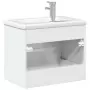 Mobile da Bagno con Lavabo Integrato Bianco Lucido