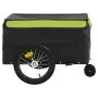 Rimorchio da Bici Nero e Verde 45 kg in Ferro