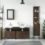 Set Mobili da Bagno 4 pz Rovere Marrone in Legno Multistrato