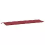 Cuscino per Panca Rosso Vino 200x50x7 cm in Tessuto Oxford