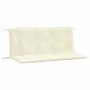 Cuscini Panca Giardino 2pz Bianco Crema 120x50x7 Tessuto Oxford