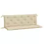 Cuscini Panca da Giardino 2pz Beige 150x50x7 cm Tessuto Oxford