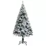 Albero di Natale Artificiale con Neve Verde 120 cm PVC