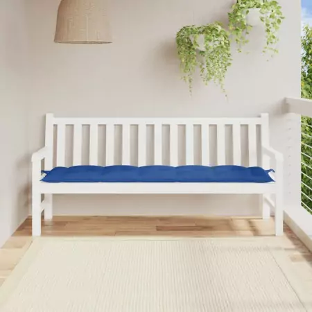 Cuscino per Panca Giardino Blu Reale 180x50x7 cm Tessuto Oxford