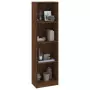 Libreria 4 Ripiani Rovere Marrone 40x24x143cm Legno Multistrato