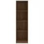 Libreria 4 Ripiani Rovere Marrone 40x24x143cm Legno Multistrato