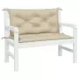 Cuscini Panca da Giardino 2pz Beige 100x50x7cm Tessuto Oxford