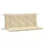 Cuscini Panca da Giardino 2pz Beige 120x50x7 cm Tessuto Oxford