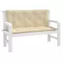 Cuscini Panca da Giardino 2pz Beige 120x50x7 cm Tessuto Oxford