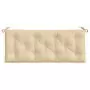 Cuscini Panca da Giardino 2pz Beige 120x50x7 cm Tessuto Oxford