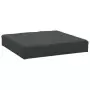 Cuscino per Pallet Nero 60x60x8 cm in Tessuto