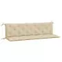 Cuscini Panca da Giardino 2pz Beige 180x50x7 cm Tessuto Oxford