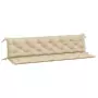 Cuscini Panca da Giardino 2pz Beige 200x50x7cm Tessuto Oxford