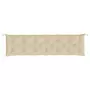 Cuscini Panca da Giardino 2pz Beige 200x50x7cm Tessuto Oxford