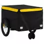 Rimorchio da Bici Nero e Giallo 30 kg in Ferro