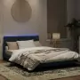 Giroletto con Luci LED Grigio Scuro 120x200 cm in Velluto