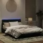 Giroletto con Luci LED Nero 140x190 cm in Velluto